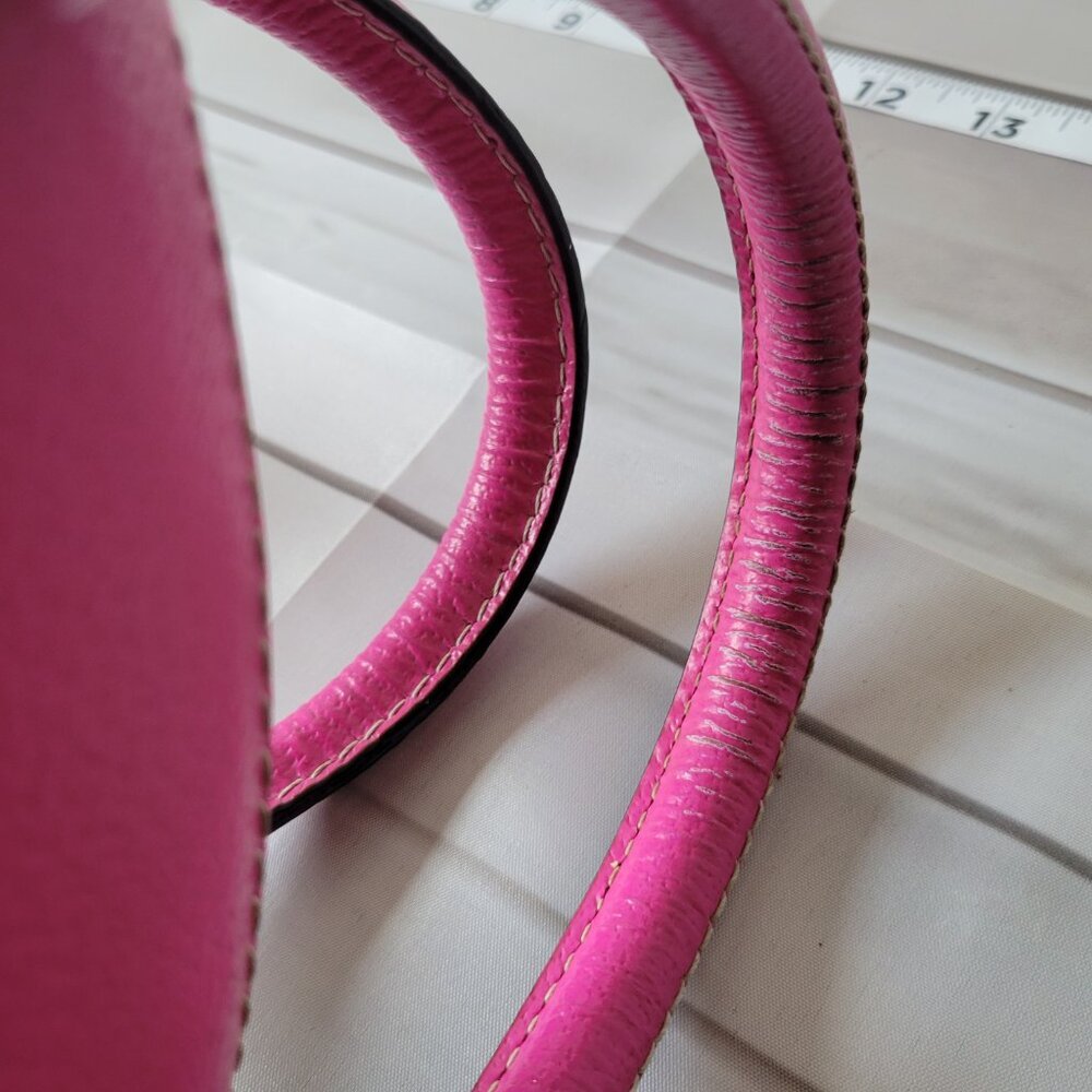 Kate Spade New York Pink Magenta Leather Satchel Purse w/ Detachable Crossbody - Picture 7 of 11